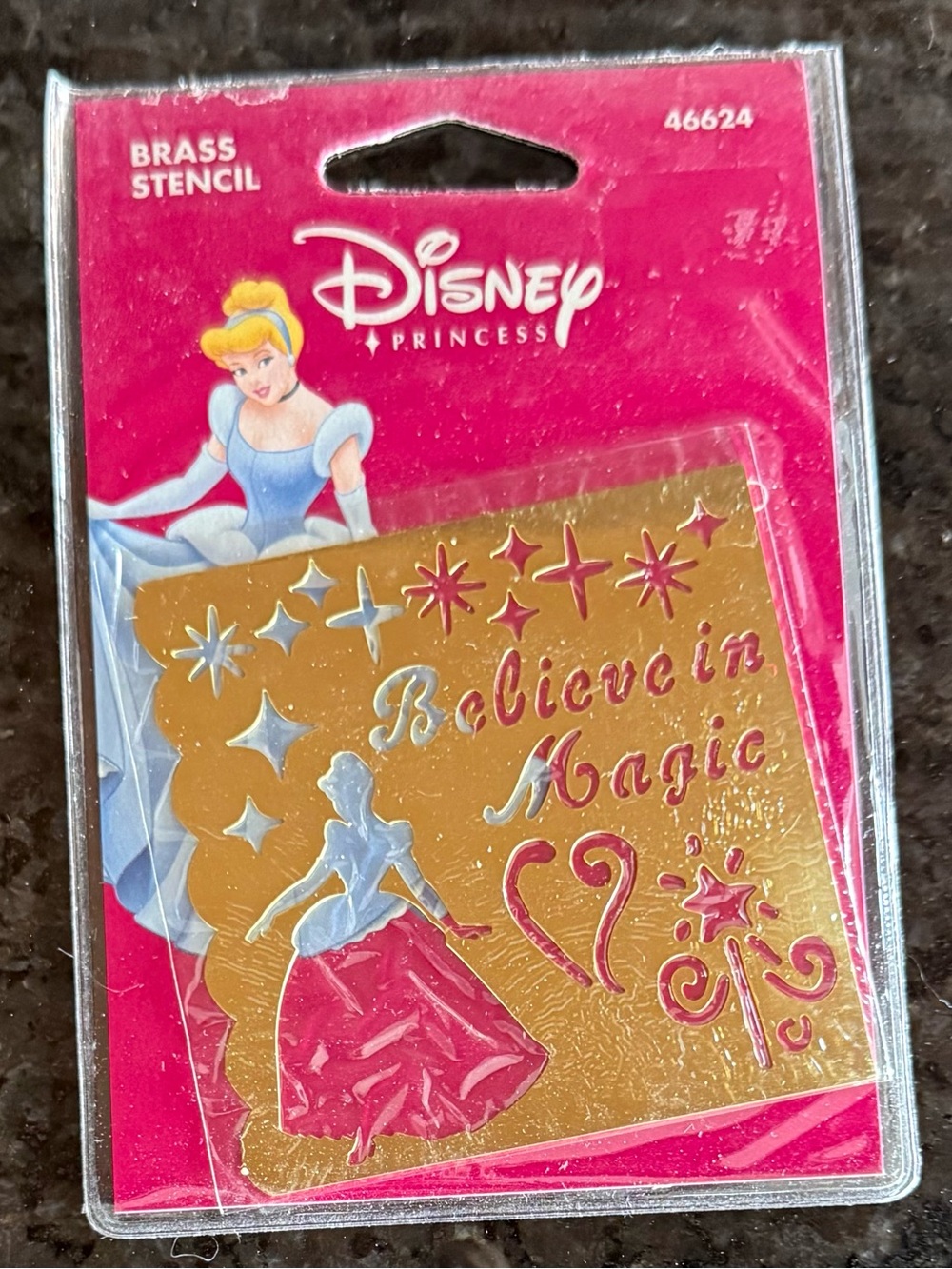 Vintage (2003) Disney “Believe in Magic” Brass Stencil - NWT - Card Making.. 🩷🩵